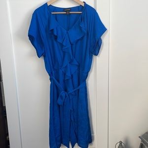 Lane Bryant royal blue satin dress. Sz 18/20